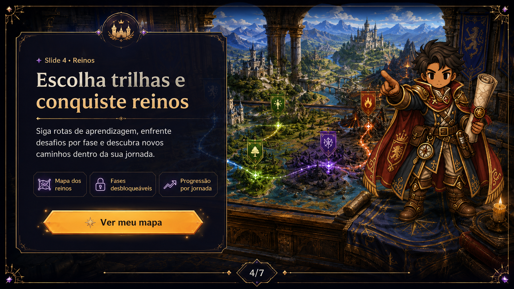 Slide Mapa dos Reinos da Marie
